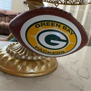 Green Bay Packers, go pack go, football, Christmas ornament, fan, holiday.